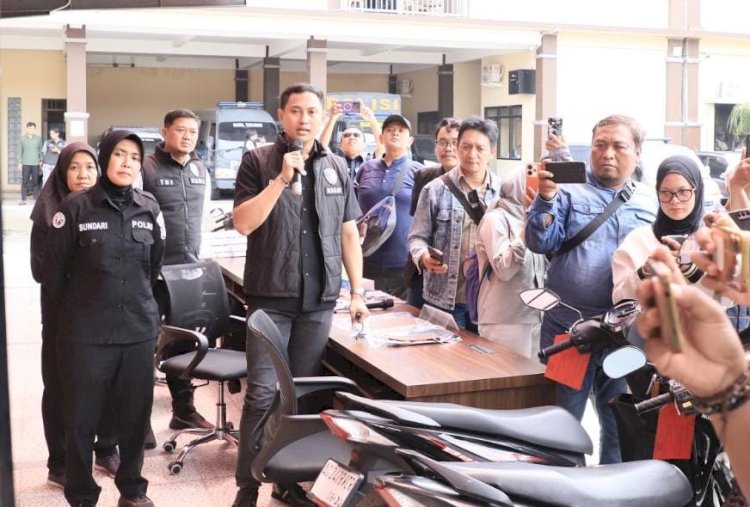Polres Kediri Kota Amankan 2 Tersangka Curanmor yang Beraksi di Sejumlah TKP