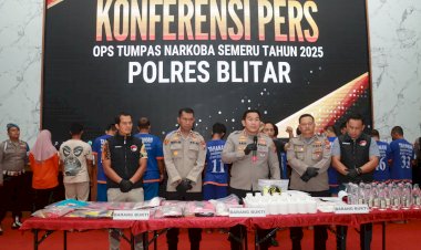 Operasi-Tumpas-Narkoba-2025-:Polres-Blitar-Amankan-13-Tersangka