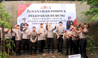 Peserta-Didik-Sespimma-Lepas-125-Burung-di-Polres-Malang-Jaga-Keseimbangan-Alam